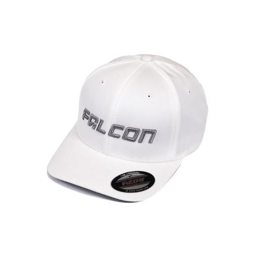 Falcon Shocks Curved Visor Hat - White/silver - Sm/md