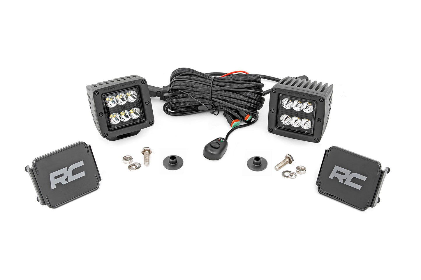 LED Light Kit | Ditch Mount | 2" Black Pair | Spot Pattern | Ford Bronco (21-26)