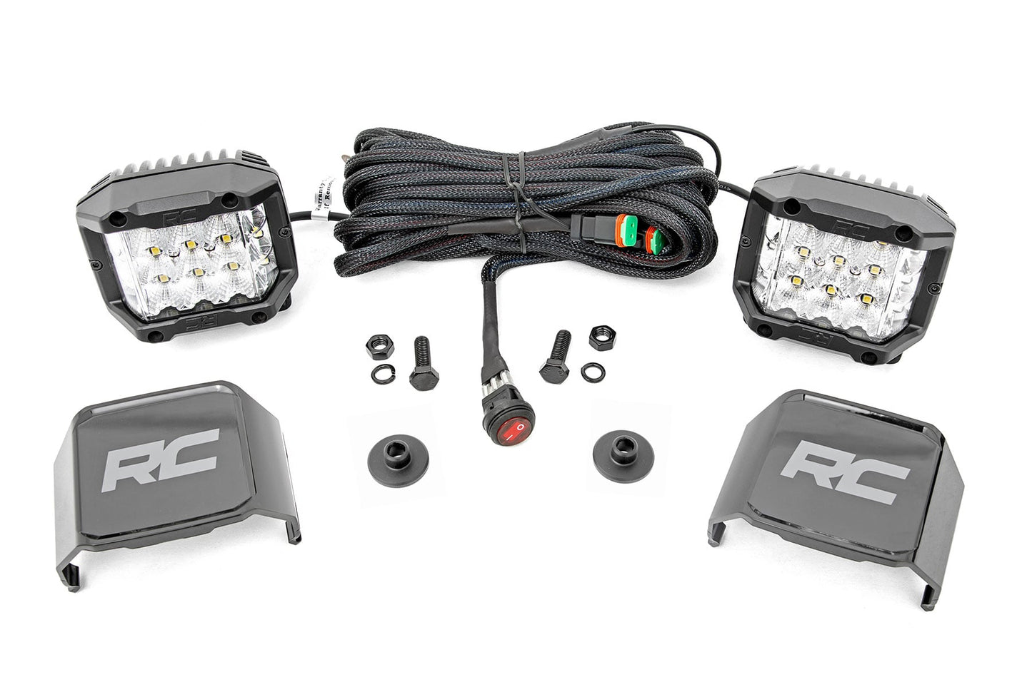 LED Light Kit | Ditch Mount | 2" Chrome Pair | Wide | Ford Bronco 4WD (21-26)