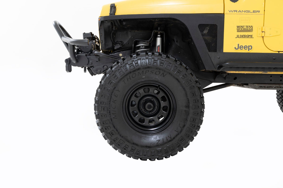 Rough Country Steel Wheel | Black | 16x8 | 5x4.5 | 3.30 Bore | -6