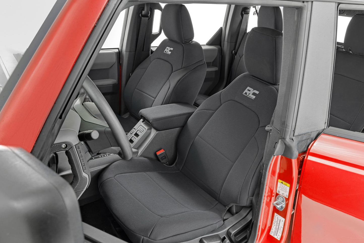 Seat Covers | Bucket Seats |W/Fold Down RR Armrest |FR & RR | 4DR | Ford Bronco (21-26)