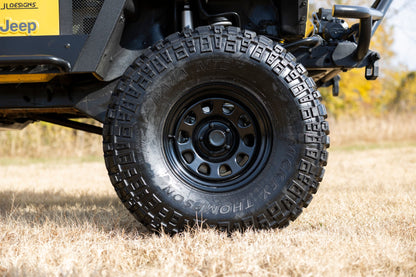Rough Country Steel Wheel | Black | 16x8 | 5x4.5 | 3.30 Bore | -6