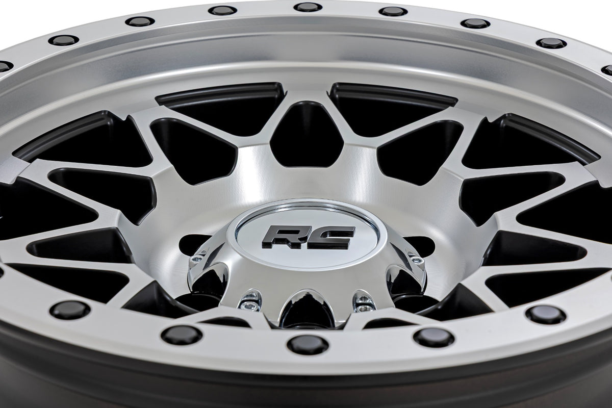 Rough Country 78 Series Wheel | Simulated Beadlock | Full Machine | 18x9 | 6x5.5 | +0mm