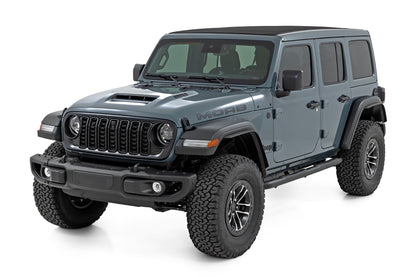 Rough Country Nerf Steps | 3-Inch Tube | 4 Door | Jeep Wrangler Unlimited 2WD/4WD (2018-2026)