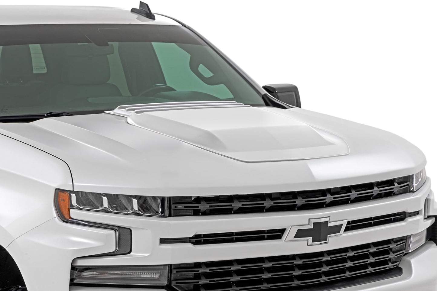 Hood Scoop | GAZ Summit White | Chevy Silverado 1500 2WD/4WD (2019-2026)