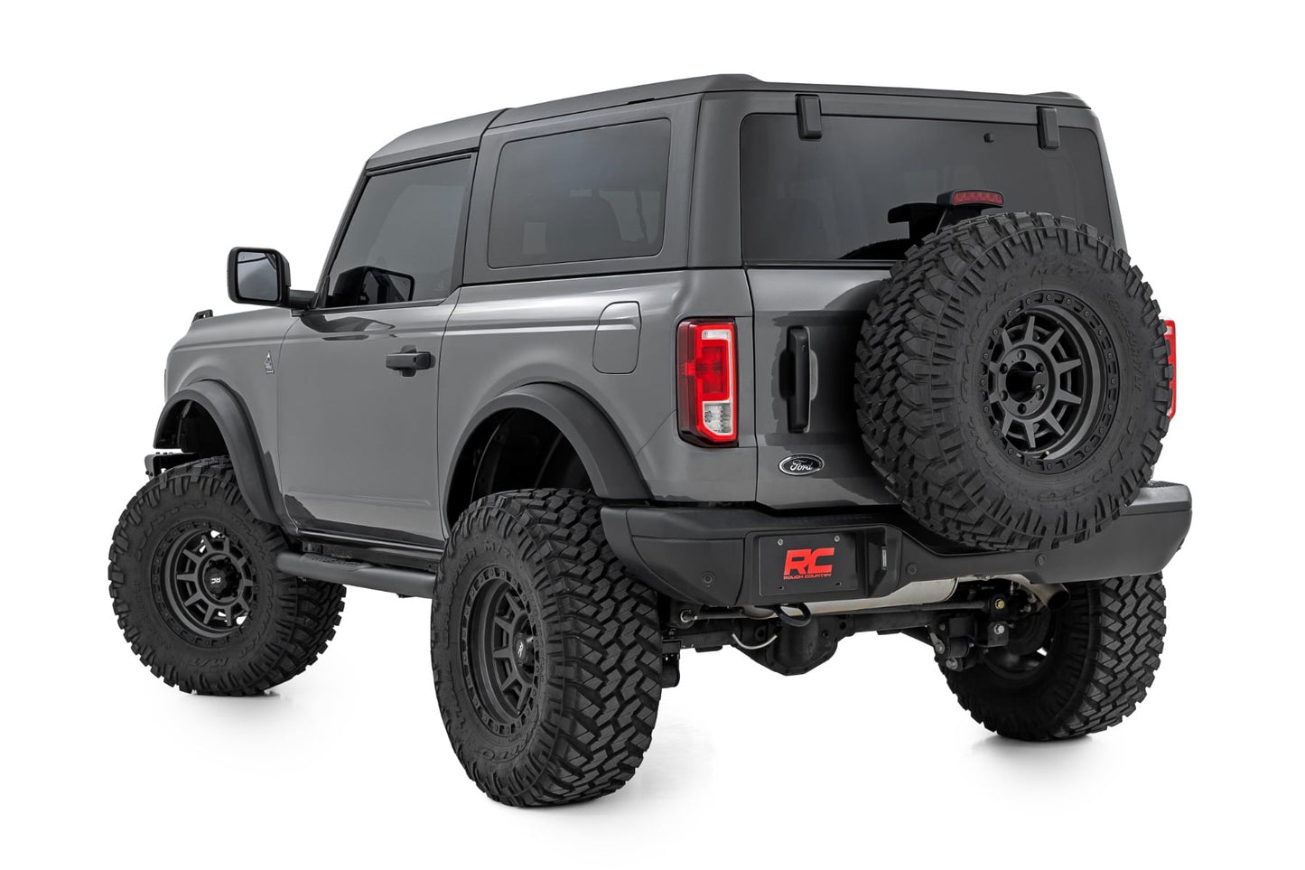 Rough Country Nerf Steps | 3-Inch Tube | 2-Door | Ford Bronco 4WD (2021-2026)