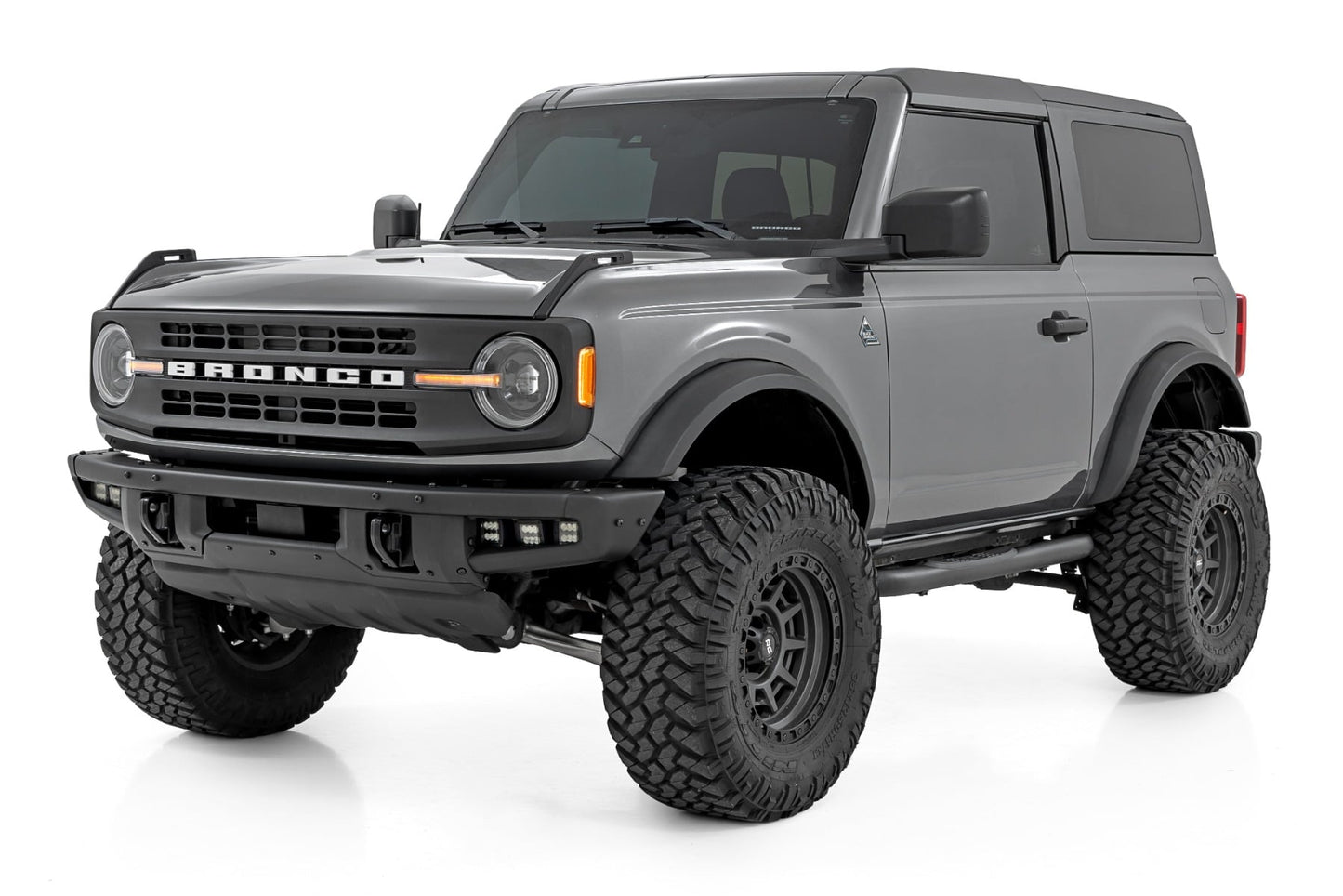 Rough Country Nerf Steps | 3-Inch Tube | 2-Door | Ford Bronco 4WD (2021-2026)