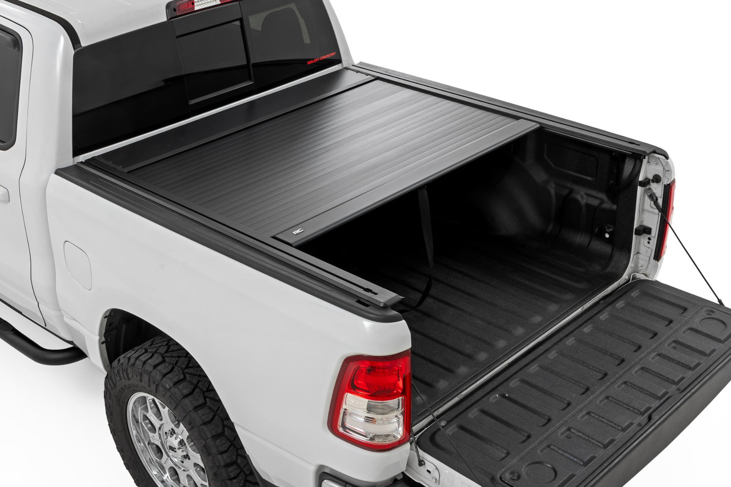 Rough Country Manual Retractable Bed Cover | 5'7" Bed | Ram 1500 (2019-2026)/1500 TRX (2021-2024)