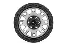 Rough Country 82 Series Wheel | One-Piece | Machined Semi Gloss Black | 17x9 | 5x4.5 | -12mm