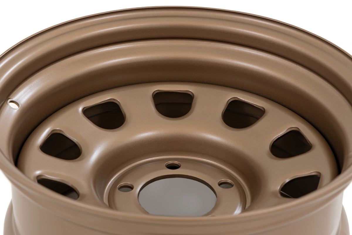 Rough Country Steel Wheel | Bronze | 15x10 | 5x4.5 | 3.30 Bore | -39