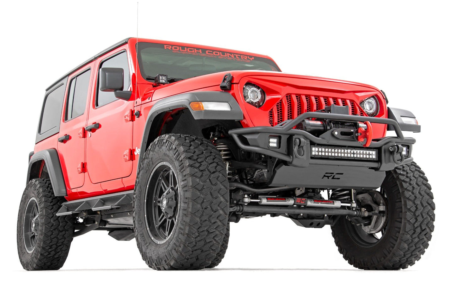 Rough Country 3.5 Inch Lift Kit | C/A Drop | FR D/S | M1 | Jeep Wrangler Unlimited (2024-2026)