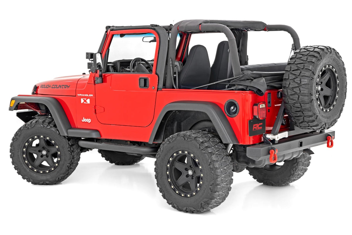 Rough Country Nerf Steps | 3-Inch Tube | Jeep Wrangler TJ (97-06)/Wrangler YJ (87-95)