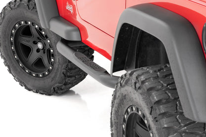 Rough Country Nerf Steps | 3-Inch Tube | Jeep Wrangler TJ (97-06)/Wrangler YJ (87-95)