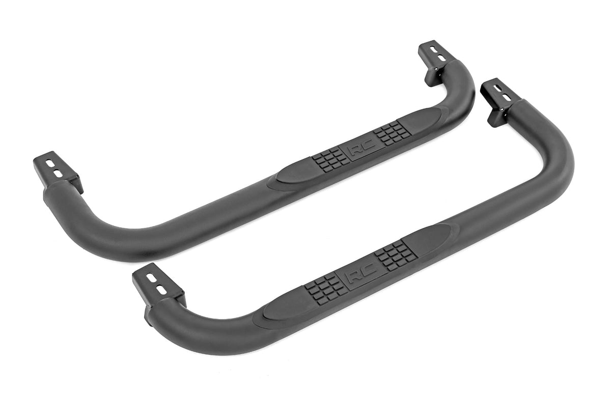 Rough Country Nerf Steps | 3-Inch Tube | Jeep Wrangler TJ (97-06)/Wrangler YJ (87-95)